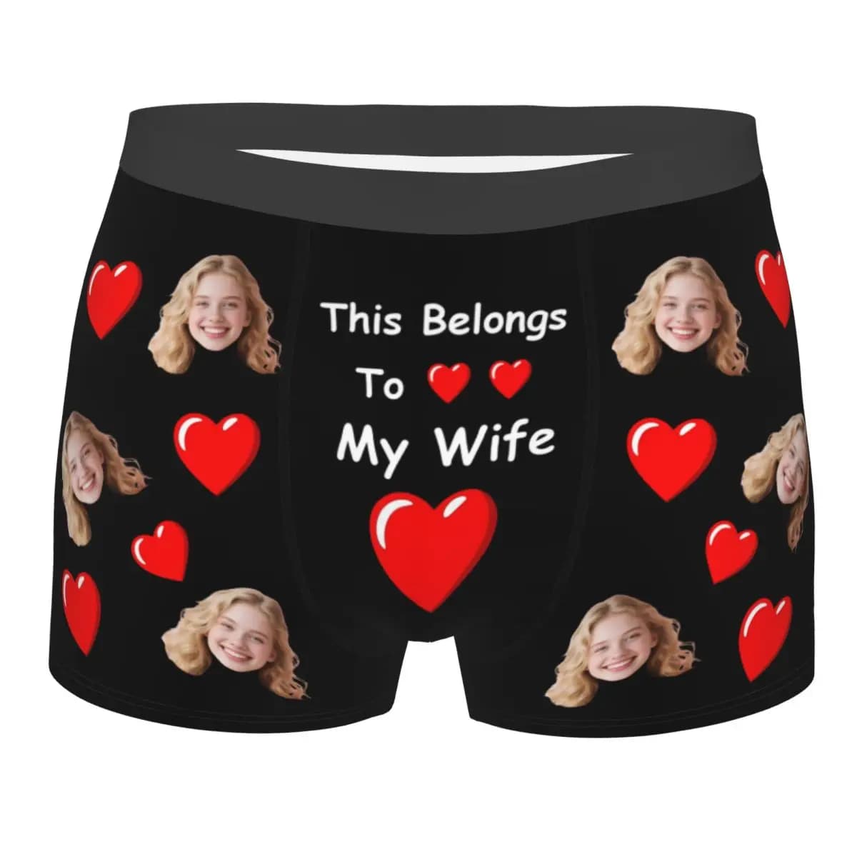 Intimo personalizzato per San Valentino da uomo per il marito Stampa testo personalizzato Foto Boxer Slip Pantaloncini Mutandine Mutande traspiranti