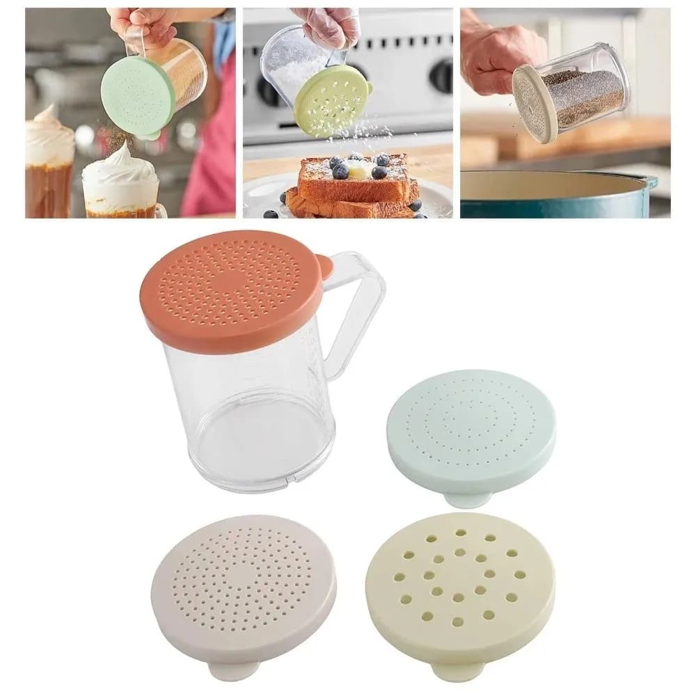 Portable Reusable Spice Jar Set with Lids Airtight Seal Condiment Storage Box Graduated Seasoning Container Salt Pepper Sugar