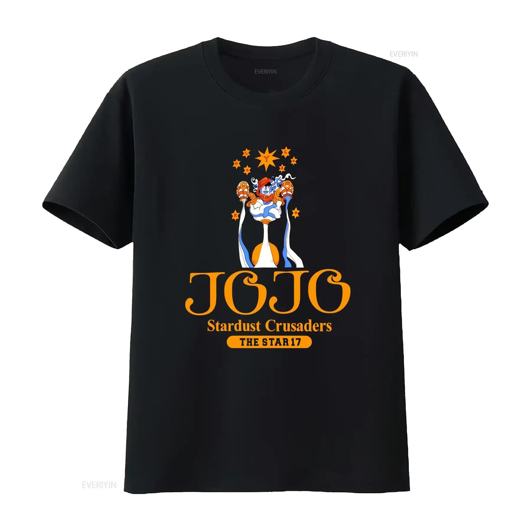 Jojo Tarot Card T Shirt Star Platinum L Kujo Jotaro vintage Washed Soft Stylish Slightly designer clothes fashion vintage