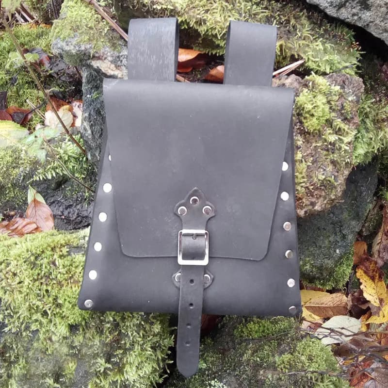 Custodia da cintura per cavaliere medievale rinascimentale Borsa per monete in pelle PU Portafoglio Steampunk Costume cosplay da pirata celtico vichingo Larp