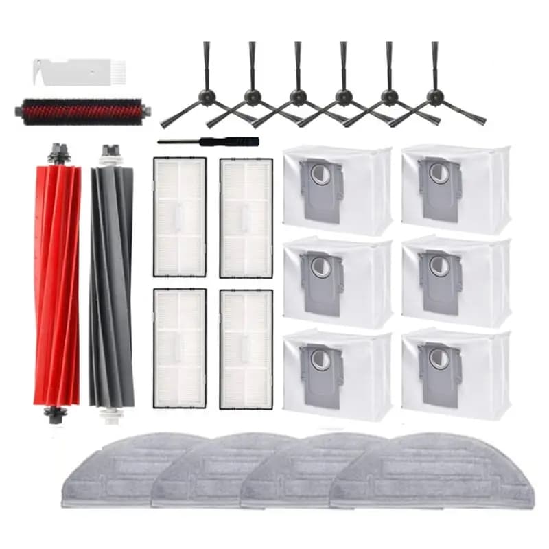 Kit Accessori ABZL per Robot Aspirapolvere Roborock S8 Pro Ultra: Spazzola a Rullo, Spazzola Principale, Panno Lavapavimenti, Filtro, Spazzola Laterale, Sacchetto Raccoglipolvere