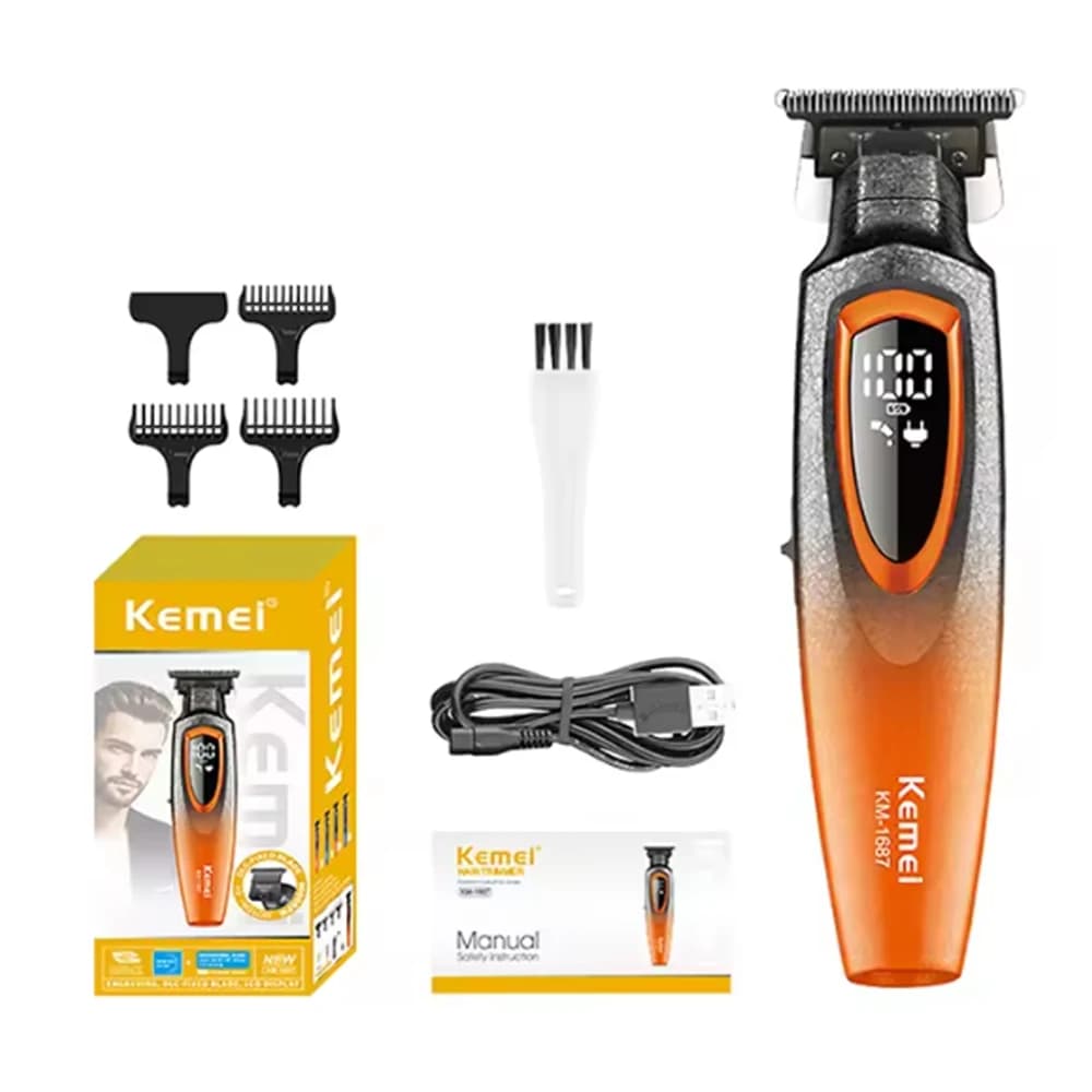 Haircuts Kemei Professional Set Trimmer Hair Shaper Shaper KM-1687 Electric Haircut Rechargeable Wireless