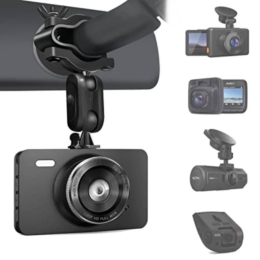 S80 Dash Cam mount, Dash Cam Mirror Mount Holder with 16pcs Joints for Rove APEMAN CHORTAU Roav Nexar iiwey YI Z-Edge Old Shark