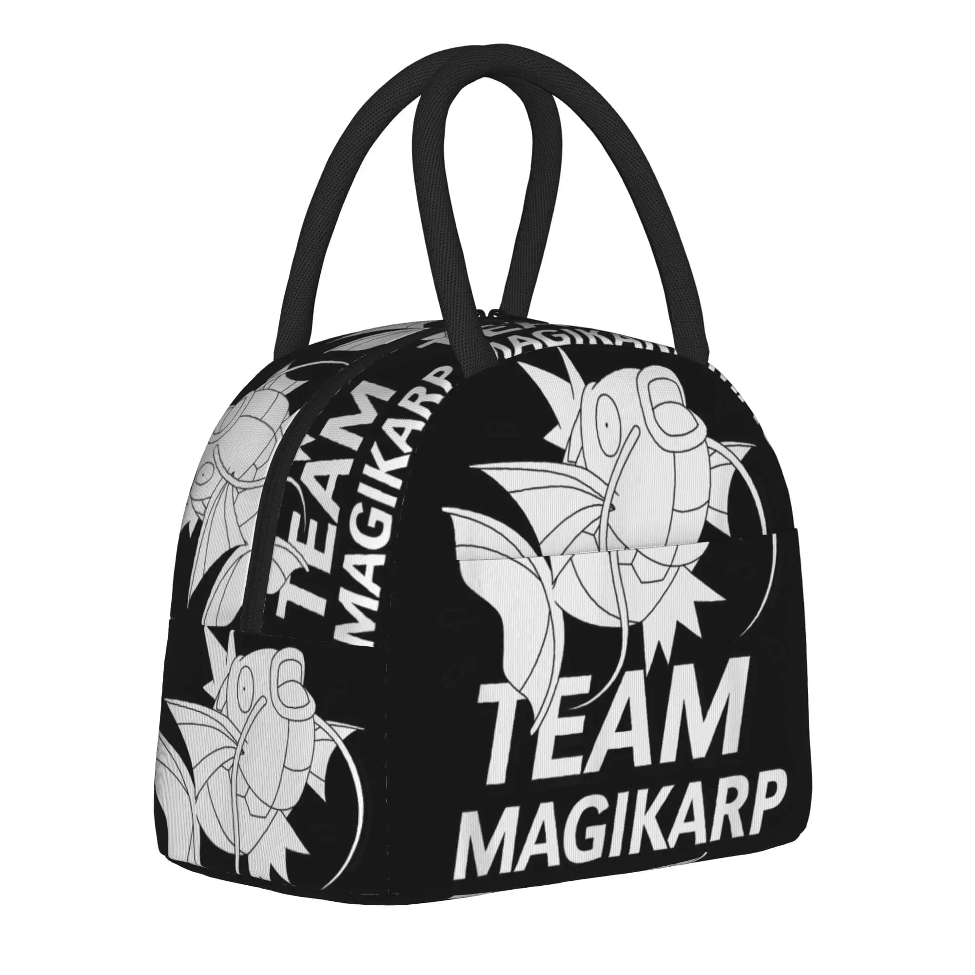 Borse termiche per il pranzo Pokemon Team Magikarp, borsa termica riutilizzabile, contenitore per il pranzo, borsa per il pranzo, borse per la conservazione degli alimenti, per viaggi universitari
