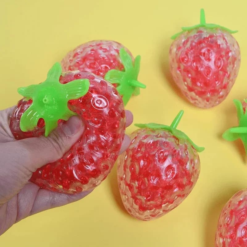 2PCS Frutta Squishy Palline Antistress per Bambini Fragola Anguria Spremere Giocattoli Palla di Pasta Agitarsi Giocattoli per Il Sollievo dall'ansia