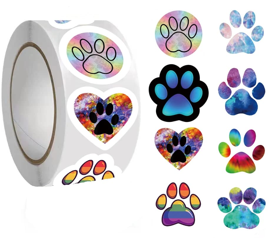 500 Pezzi Adesivi con Impronte di Zampe di Animali, Decorazioni Estetiche Autoadesive per Scrapbooking, Buste Fatte a Mano, Forniture per Feste e Regali
