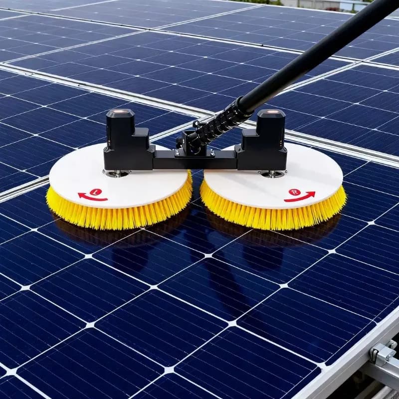 Dual-Head Cleaning Robot with Aluminum Alloy Telescopic Rod and Cleaning Brush