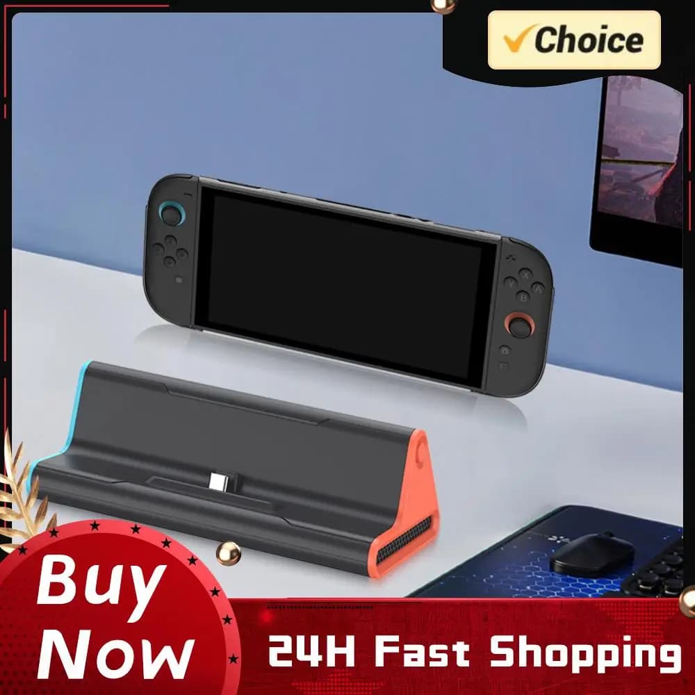 Docking Station NS2 per TV con Porta Type-C, Compatibile HDMI, USB3.0, Supporto di Ricarica per Console di Gioco, Regalo per Amici