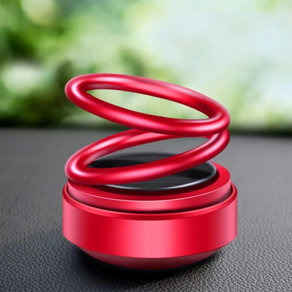 Diffusori di Aromi a Energia Solare con Rotazione a Doppio Anello, Accessori Decorativi per Auto
