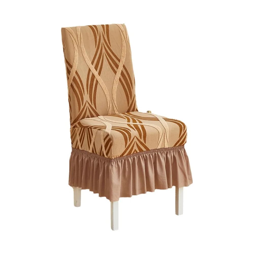 Simple Wear-resistant Dining Chair Cover Thickened Anti-Dirty Seat Cover Non-slip Dust-proof Skirt-Style Chair Case Kitchen
