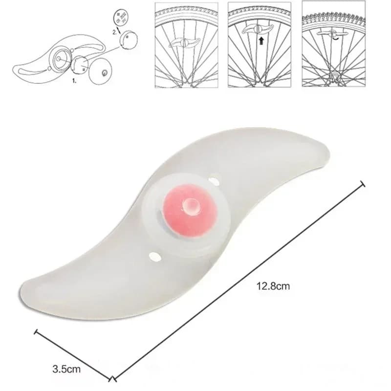 Nuova Luce LED per Raggi Ruota Bici, Lampada Colorata Lampeggiante Effetto Lucciola, Impermeabile, Luce Brillante per Pneumatici, Accessorio Bici per Sicurezza Ciclismo Outdoor