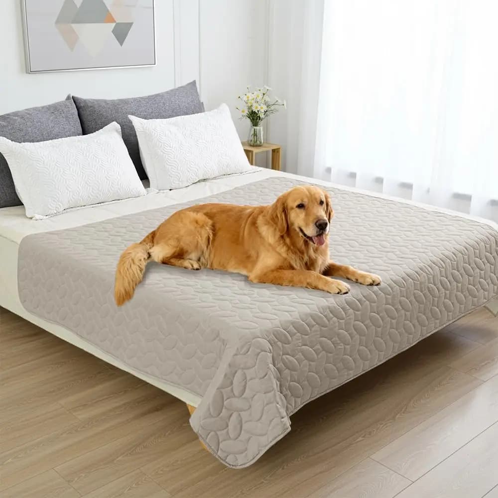 Coperta Impermeabile Antiscivolo per Cani, per Divano e Mobili, Kaki 82x120 Pollici