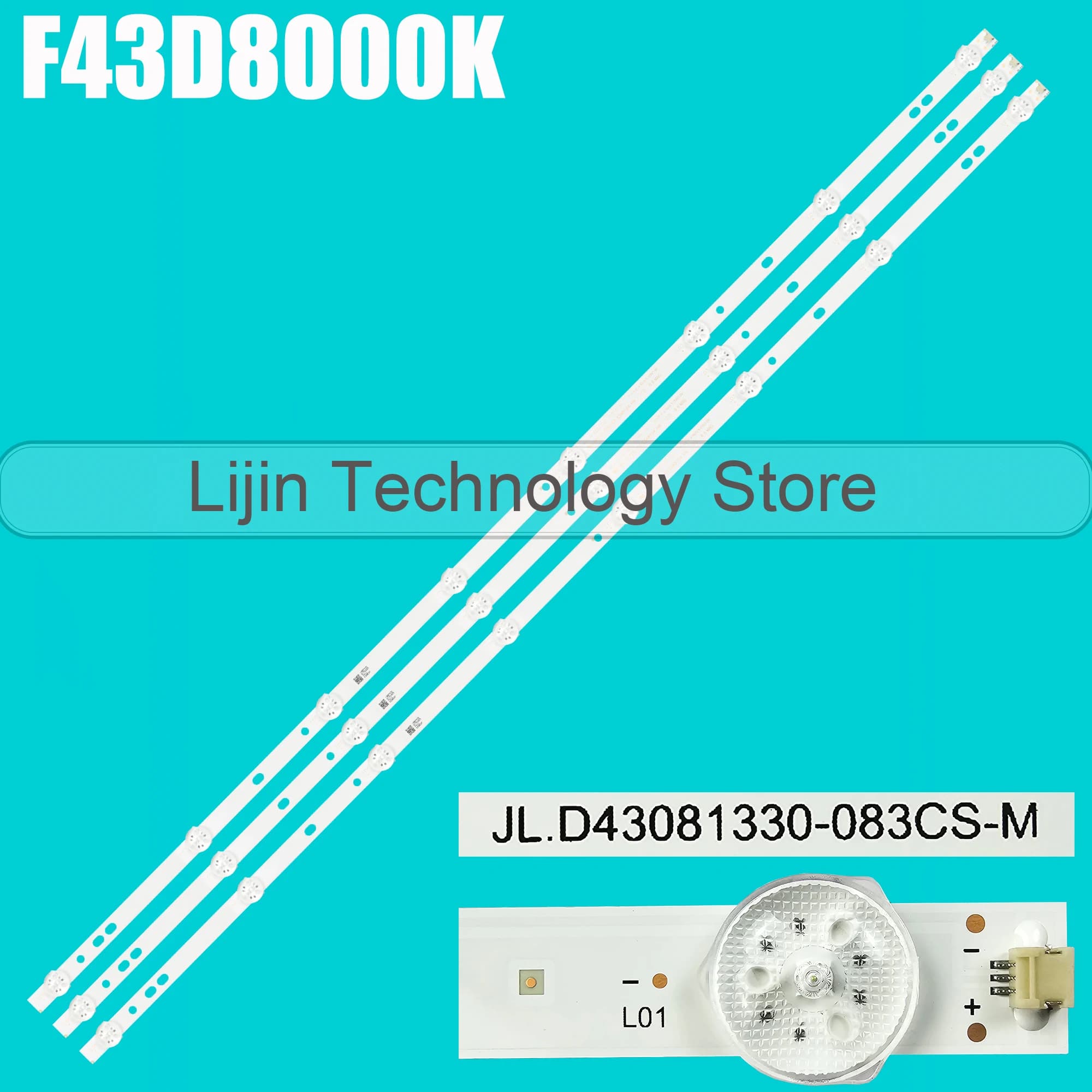 LED Strip For E469119 F43D7000 F43D7000K T43D16SF-01B EM-43AT17D F43D8000K 43L1600 L43E9600 LC430DUY-SHA1 JL.D43081330-083CS-M