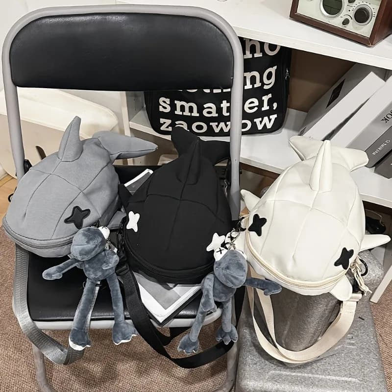 Creative Cartoon Unisex Shark Funny Trendy Student Large‑capacity Casual Bag Cute Shark School Commute Travel Backpack