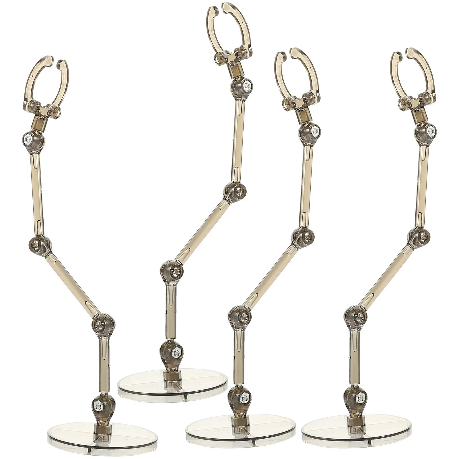 Supporto da tavolo in plastica per action figure, 4 pezzi, resistente all'usura, accessorio per action figure, supporto resistente all'usura