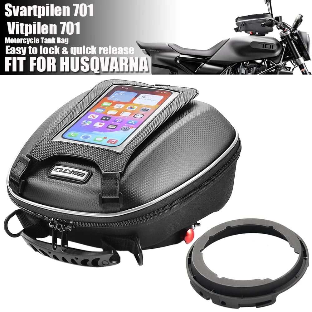 Borsa da serbatoio per moto per HUSQVARNA Svartpilen701 Vitpilen701 Svartpilen Vitpilen 701 Quick Lock Bagaglio Serbatoio carburante Top Case