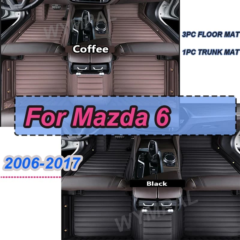 LUXURI Tappetini Auto Per Mazda 6 2006 2007 2008 2009 2010 2011 2012 2013 2014 2015-2017 Auto Rilievi Del Piede Accessori Interni
