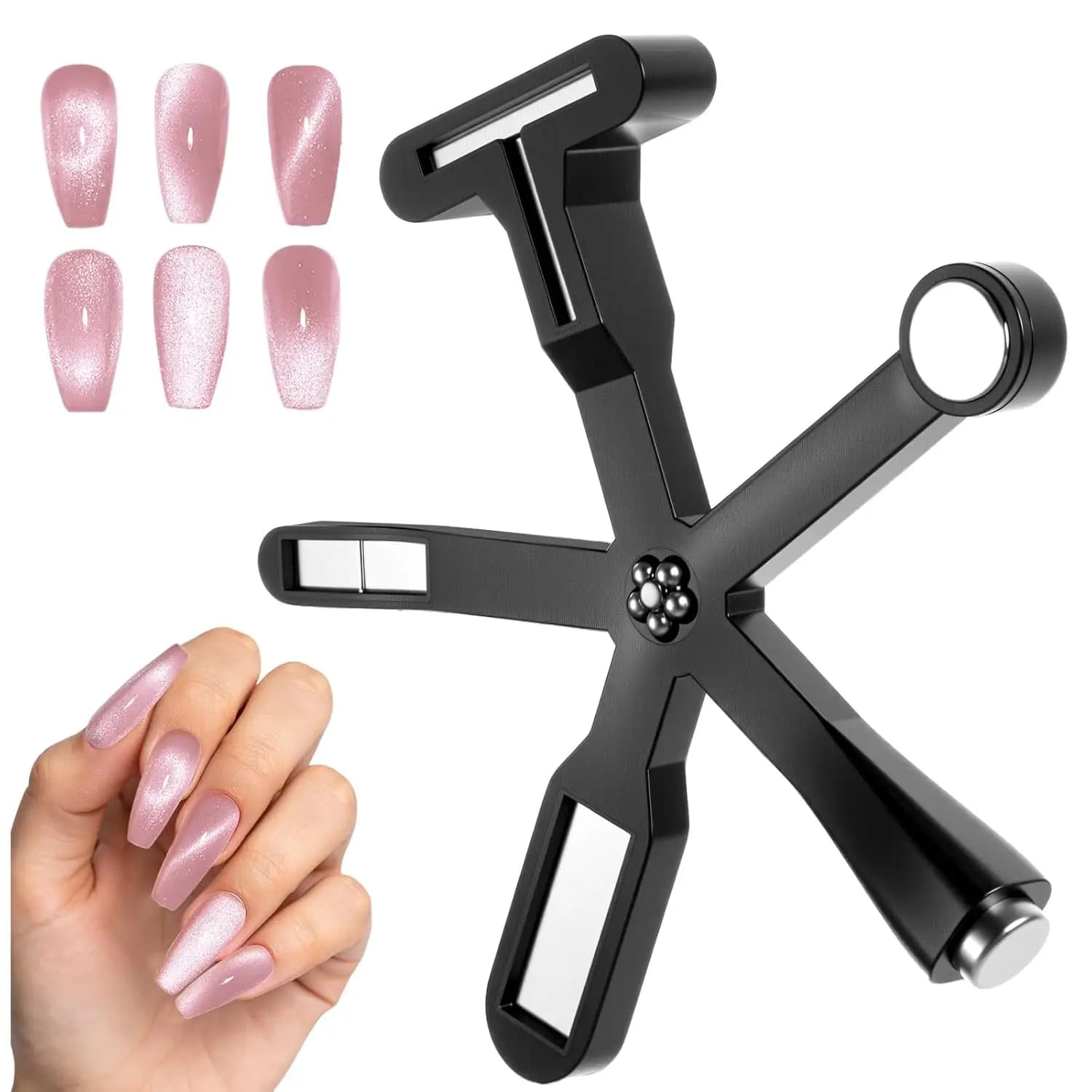 Cat Eye 6 multifunction nail magnet in 1 Magnetic nail gel with 3D Salon Studio silicone protective case or DIY