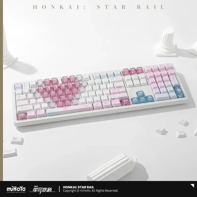 [Genuine] miHoYo Game Honkai Star Rail Cyrene Wireless 2.4G Mechanical Keyboard Bluetooth 5.0 Typc-C interface Cosplay Xmas Gift