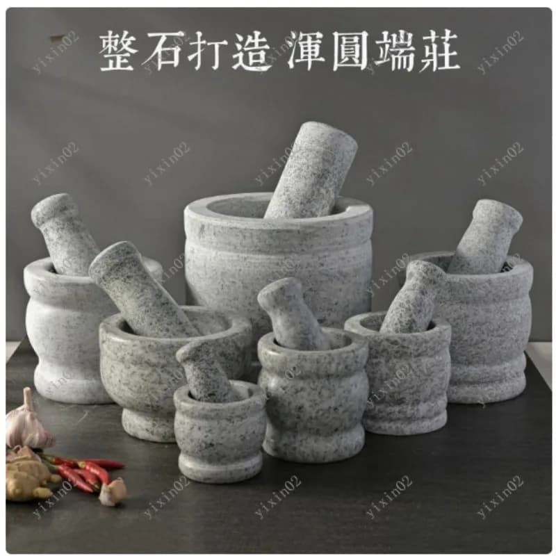 Set di Mortaio e Pestello Grande per Macinare e Tritare Spezie, Peperoncino, Medicinali - Utensile Tritatore di Grado Domestico e Commerciale