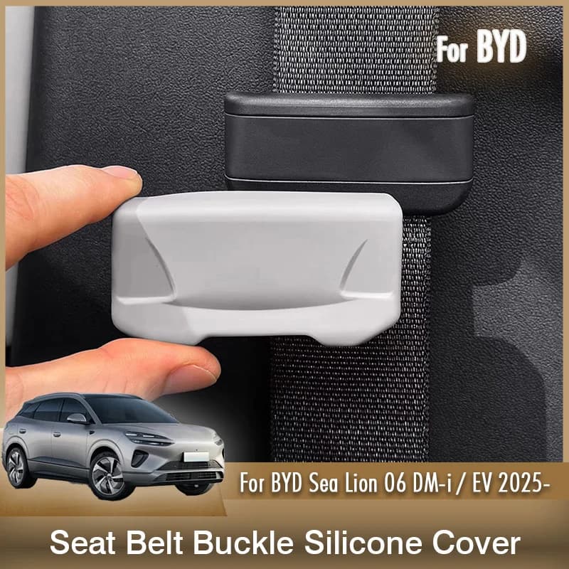 For BYD Sealion Sea Lion 06 DM-i dmi EV 2025 Car Seatbelt Seat Belt Buckle Cover protective Frame Decoration Scratch proof Kit