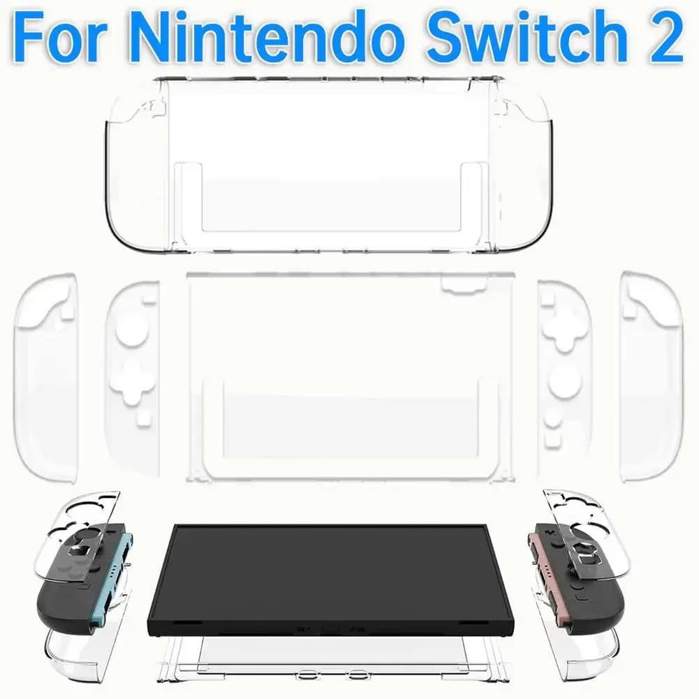 Custodia trasparente per PC Shell Protezione trasparente antiurto Protezione antigraffio Pelle antigoccia per Nintendo Switch 2