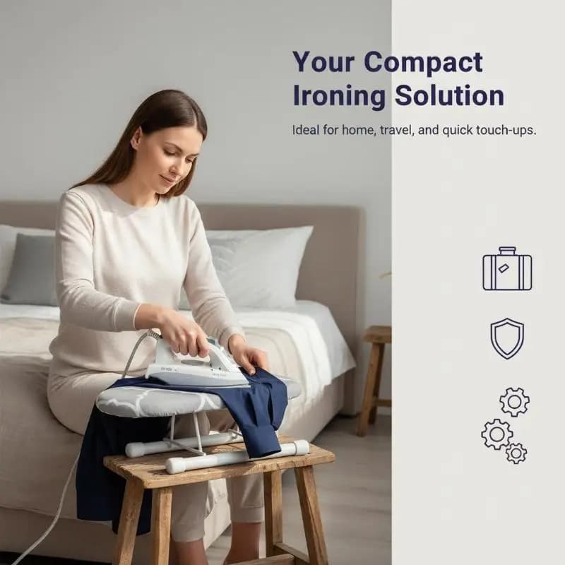 Portable Mini Ironing Board Rack For Clothes, Sleeves And Shirts - Small Size, Easy To Store And Carry