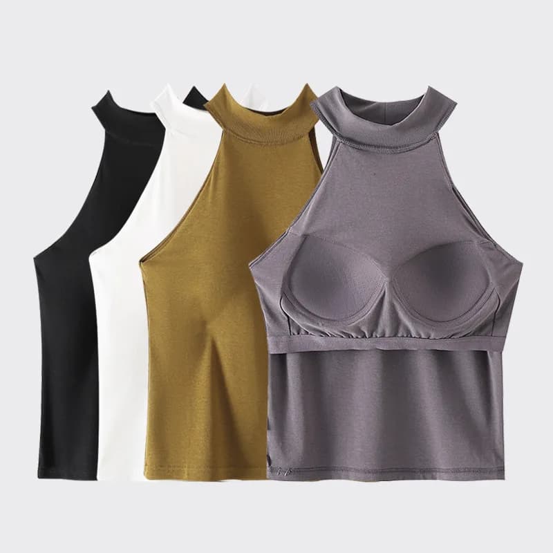 Sling Vest Women's Sleepwear Pajamas Inner Chest Pad Integrated Beautiful Back Outer Wear Bottoming Underwear Top 1 Pc
