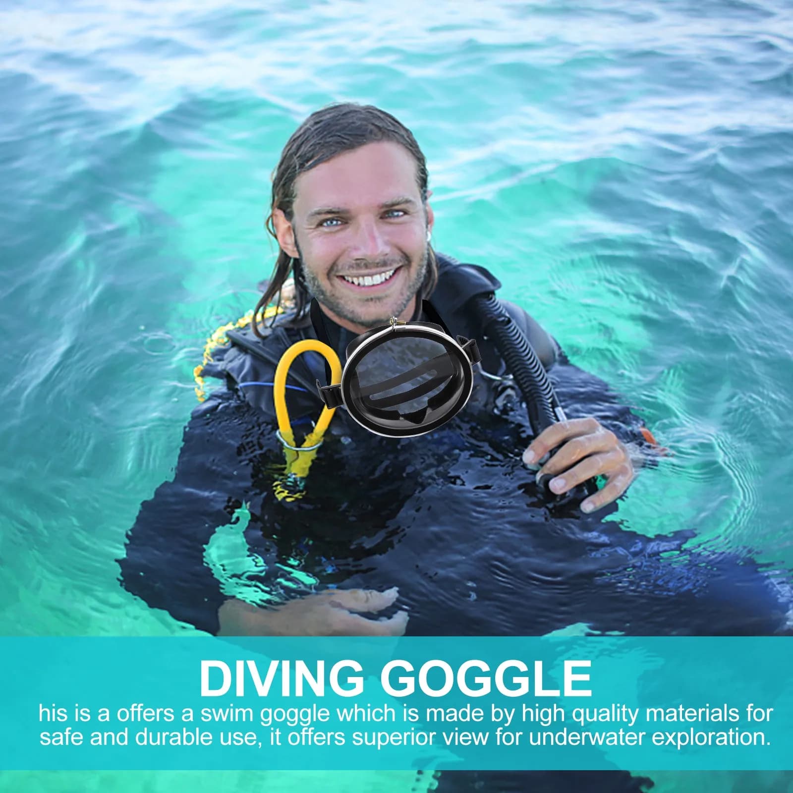 Anti-Fog Silicone Swimming Goggles Wide View Diving Goggle Underwater Snorkeling Equipment Wide-Field Goggle Underwater Glasses