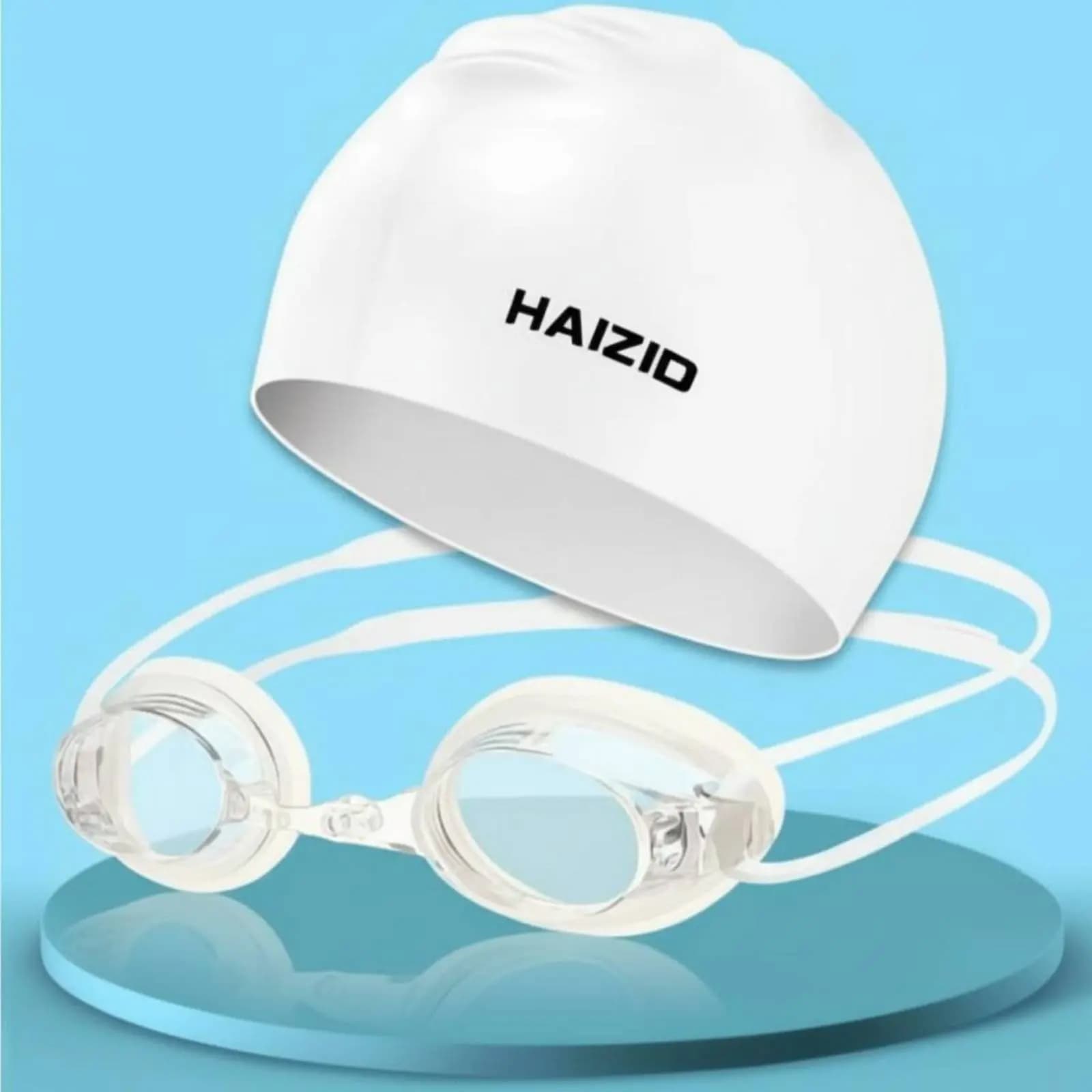 Occhialini da Nuoto con Montatura Grande, Impermeabili, Antiappannamento, per Competizioni, Design Idrodinamico, Approvati FINA, per Uomo