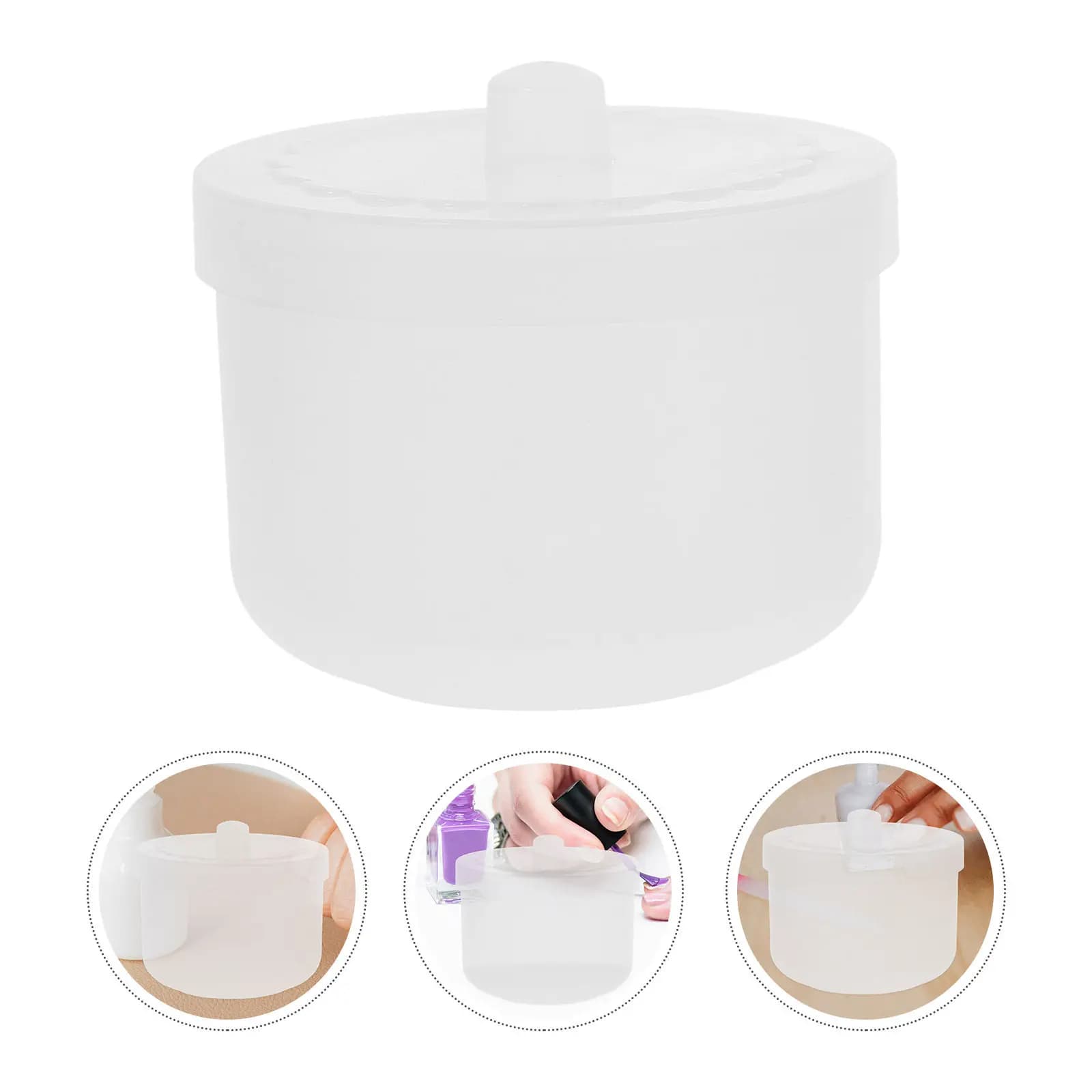 Set di 2 Contenitori per Pulizia Unghie, Scatola in Plastica per Sterilizzazione Strumenti Nail Art, Coperchio Staccabile, Vassoio per Manicure, Uso Professionale e Domestico