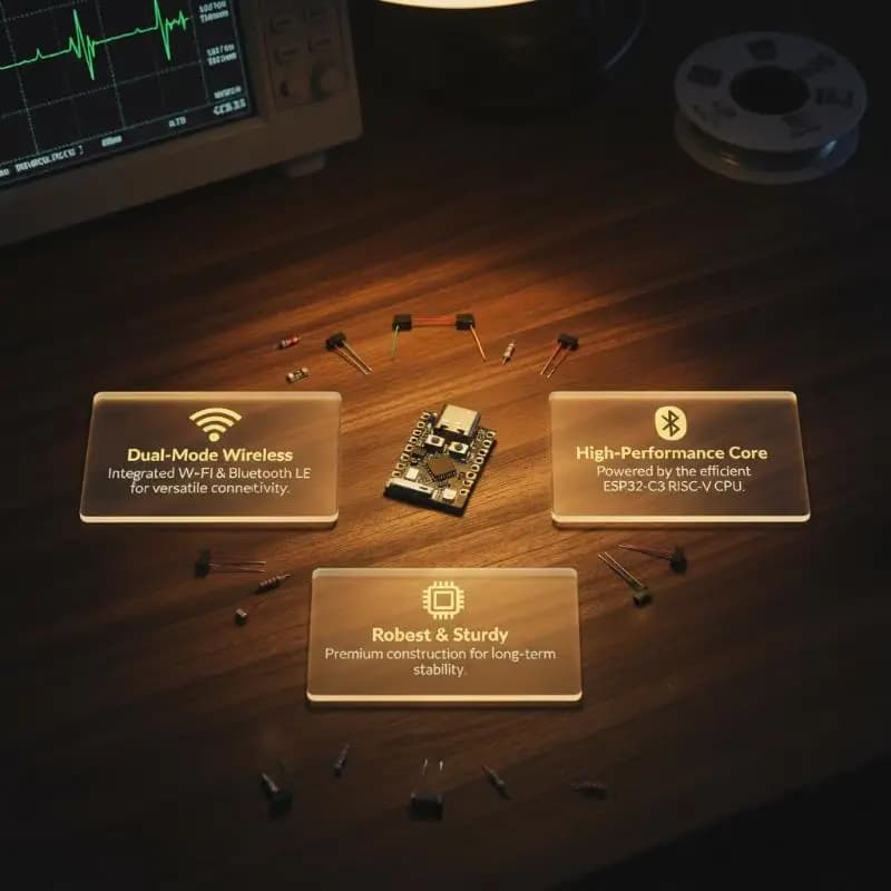 ESP32 C3 Super Mini Development Board 1Pcs Type C WiFi Bluetooth Low Power Consumption for IoT Sensor Node DIY Project
