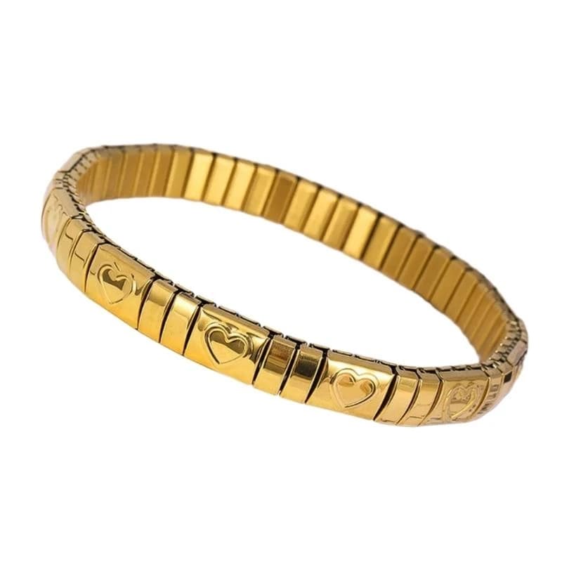 Elegant Stainless Steel Bracelet with Embellishments for Party or Casual Look