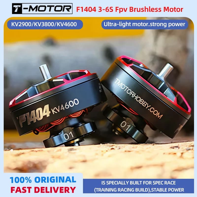 T-motor F1404 1404 2900 3800 4600KV 3-4S Lipo FPV Motore Brushless 1.5mm Albero 2.5-4 pollici Cinewhoop Dutcted RC Racing Droni FAI DA TE