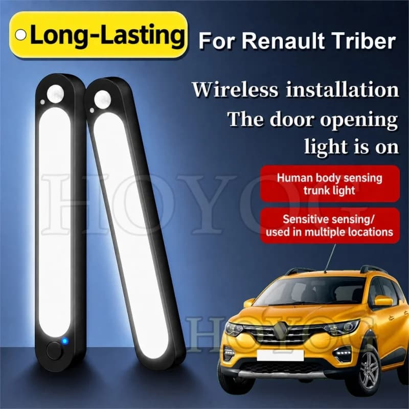 For Renault Triber 2019-2026 Car Boot Light LED Lamp Motion Sensor Wireless Emergency Trunk Cargo Light MPV Rear Seat Cabin