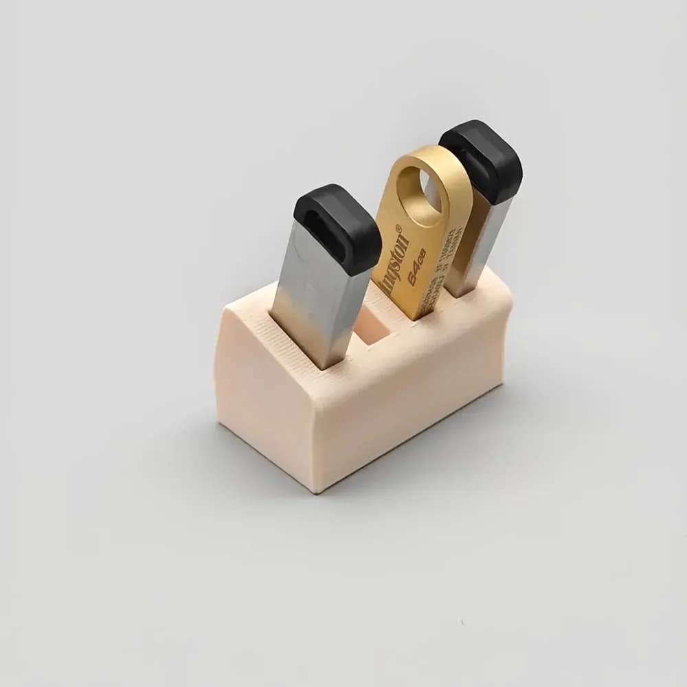 Organizer da Scrivania per Chiavette USB - Scatola Portaoggetti con 4 Slot per Pen Drive, Adatta per Computer da Tavolo, Dispositivi per Ufficio
