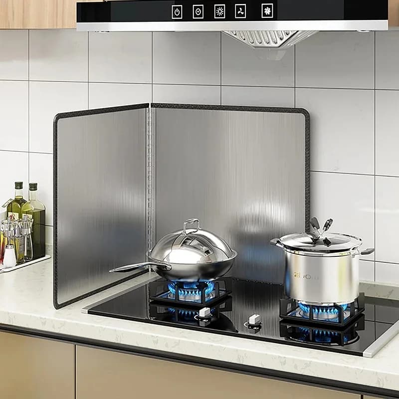 Stainless Steel Oil Splatter Screen Splash Guard For Gas Stove Frying Pan Anti Grease Splatter Kitchen Cooking Accessory