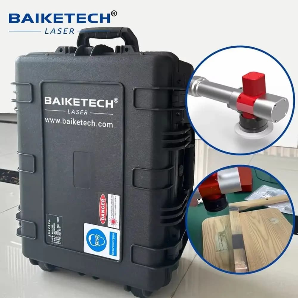 MAX Handheld Suitcase Pulse Laser Cleaning Machine Paint Oil Rust Coating Removal Laser Cleaner 100W