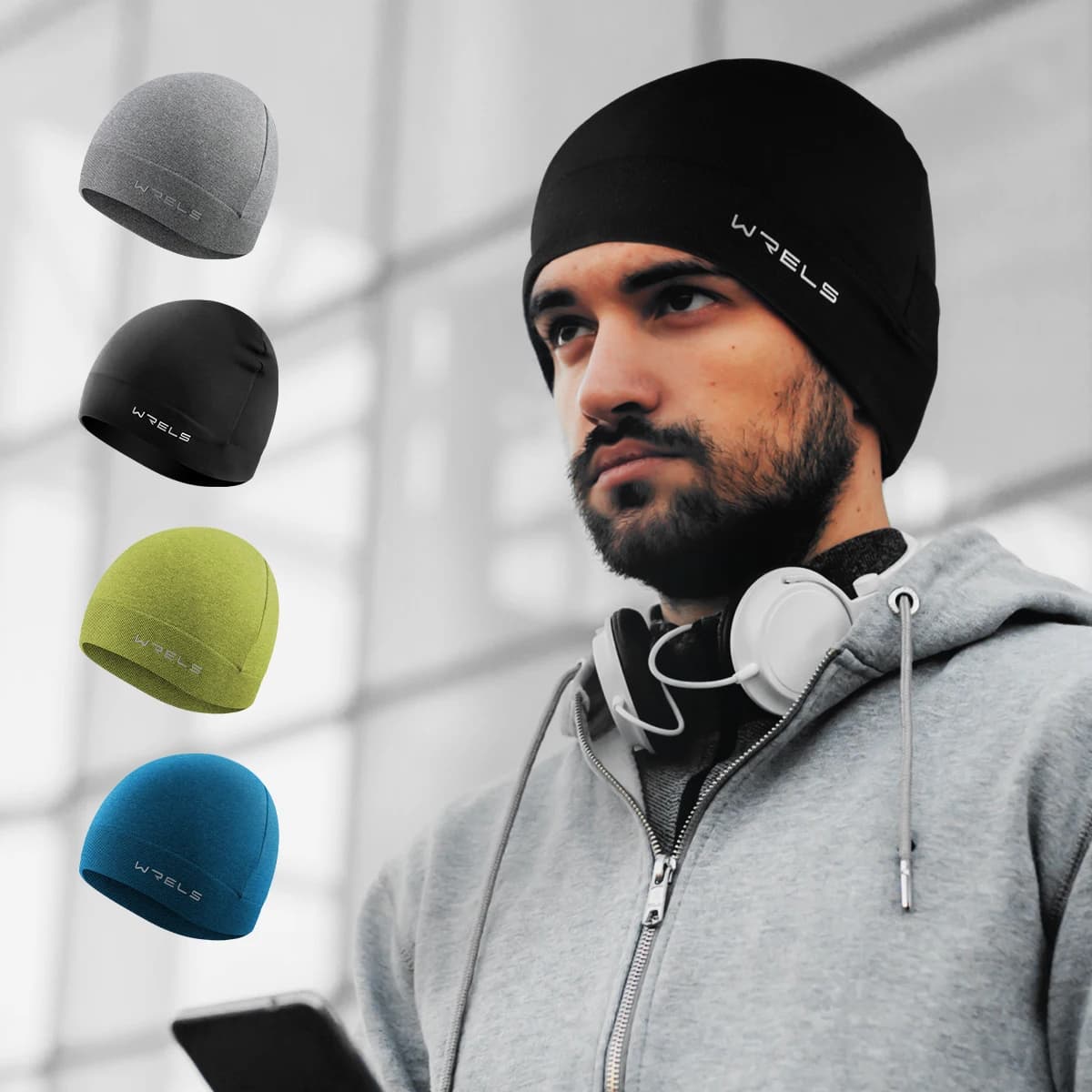 WRELS Cappellini da ciclismo Antivento Termico invernale MTB Berretto da bicicletta Fodera per casco da sci Cappello da moto da corsa Uomo Donna Copricapo da ciclismo