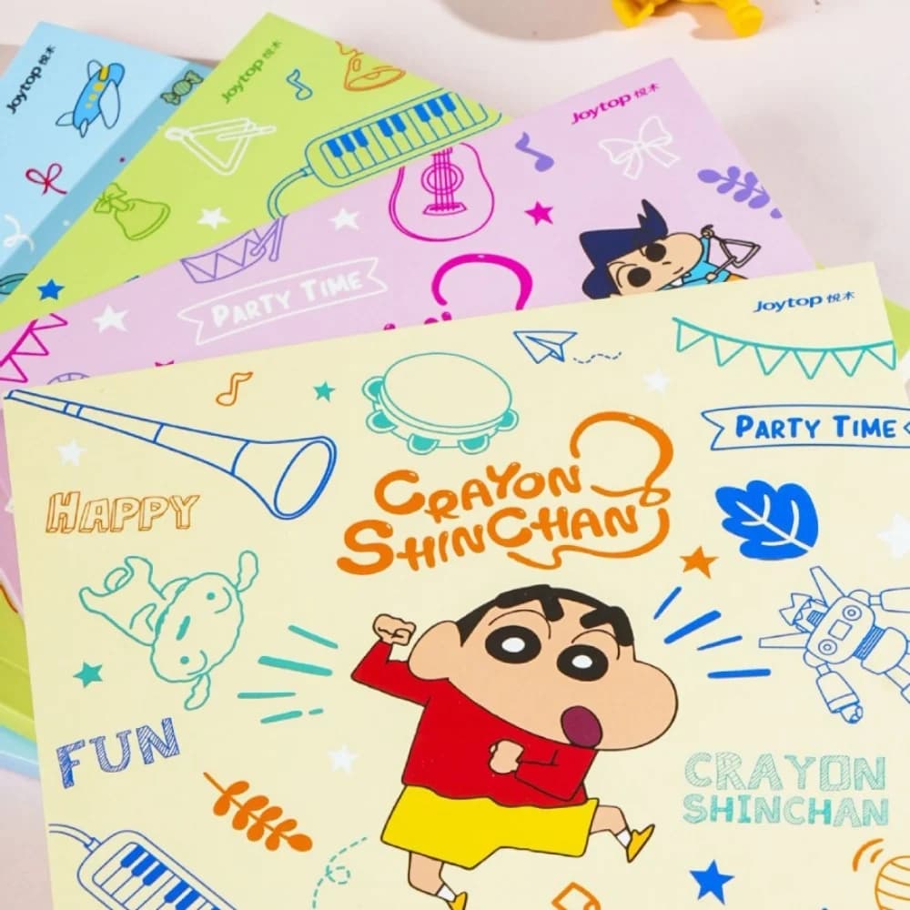 Genuine Crayon Shin-Chan Sketchbook Anime Cartoon Students Art Supplies For Classroom Drawing & After-School Painting Gifts