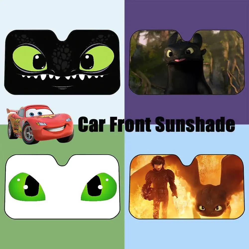Animated Card Eye Shape Auto Windscreen, Auto Window Cover, Solar Protection for Cars