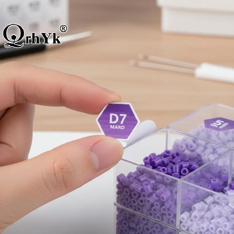 221/302 Color Code Square-shaped Stickers Labels Stickers Storage Box Accessories Colorful