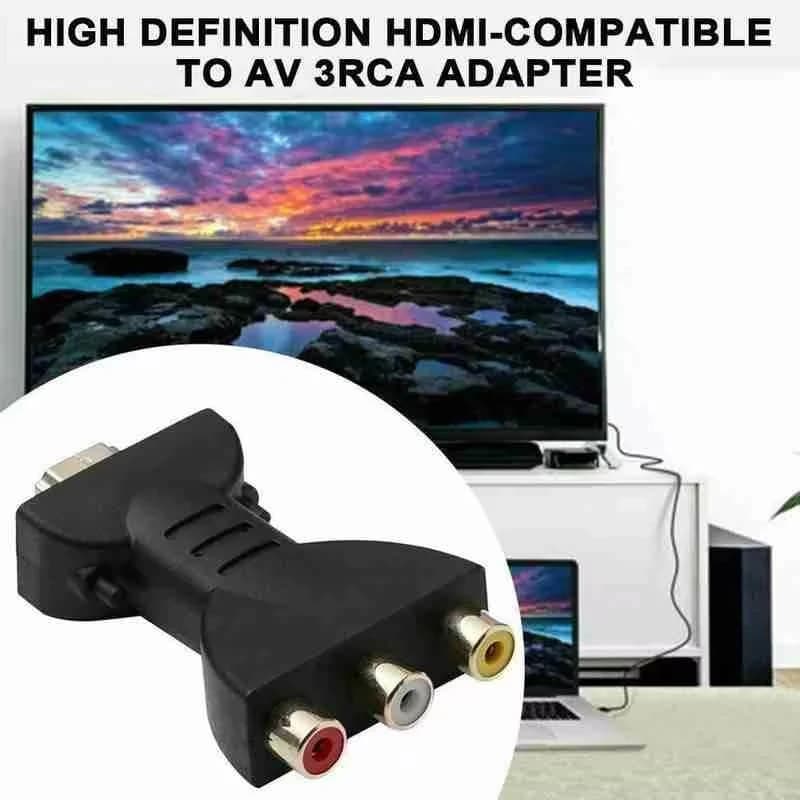 Adapter cable from HDMI to AV 3RCA Lotus Head Red White Yellow HDMI2AV Converter from HDTV to Audio Video Connector for HDTV DVD