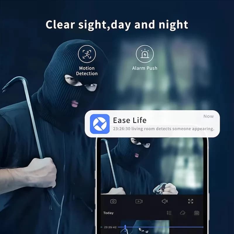 SEWS-2PC Telecamera di sicurezza 1080P per interni, telecamera per animali domestici Utilizza l'APP per facilitare la vita, telecamera pieghevole per citofono vocale per la sicurezza domestica