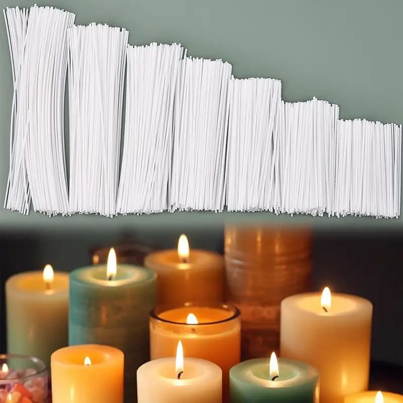 50/100Pcs Waxed Cotton Candle Wicks Set Smokeless Wax Core DIY Soy Wax Core Woven Kerosene Lamp Candles Making Supplies