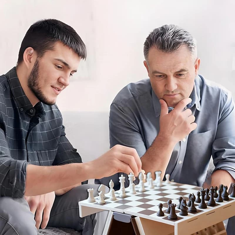 Scacchiera 3D stampata in offerta speciale, set di scacchi con design a libro pieghevole, gioco da tavolo per adulti, set di gioco portatile e compatto