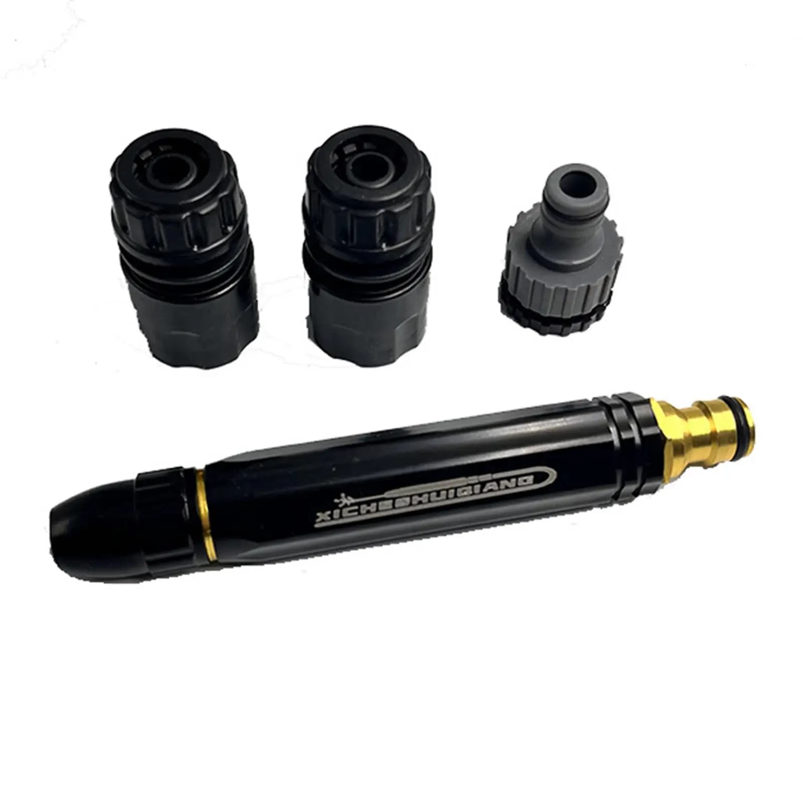 Garden Hose Nozzle Aluminum Alloy Leakproof Heavy Duty Brass Metal Sprayer Nozzle for Plants Watering Car Washing Gardening