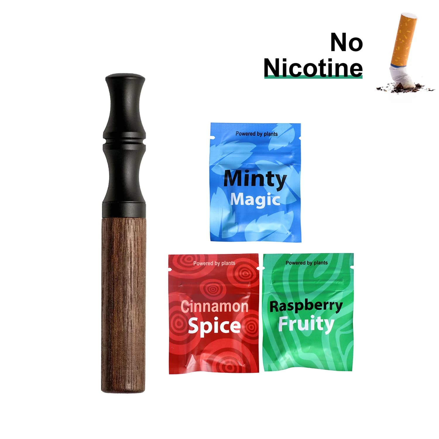Smettere di fumare Inalatore d'aria aromatizzato Viaggio Pack Walunt Legno Dispositivo per smettere di fumare Aromaterapia senza nicotina Bastone senza fumo