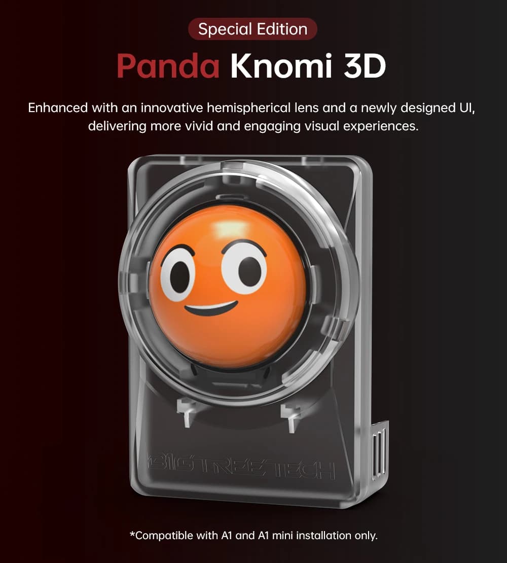 BIGTREETECH Panda Knomi 3D Update Orange Display Screen Hemispheric lens for Bambu Lab A1 A1 Mini Printers