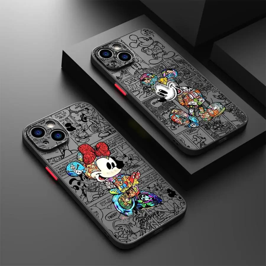 Custodia Disney Mickey Mouse per iPhone 17 Pro Max 14 12 13 Mini Air 16 Plus 7 8 SE 15 11 XS XR Cover Posteriore per Telefono